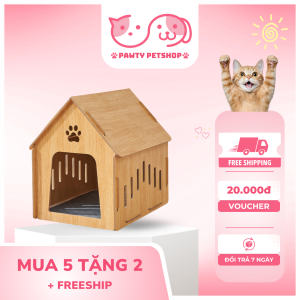 Nhà Cho Chó Mèo Bằng Gỗ