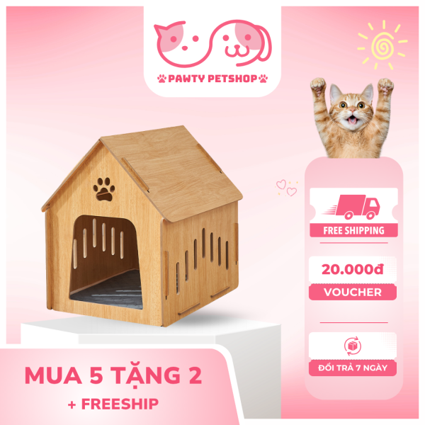 Nhà Cho Chó Mèo Bằng Gỗ