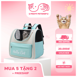 Balo phi hành gia nhựa trong Hello cat